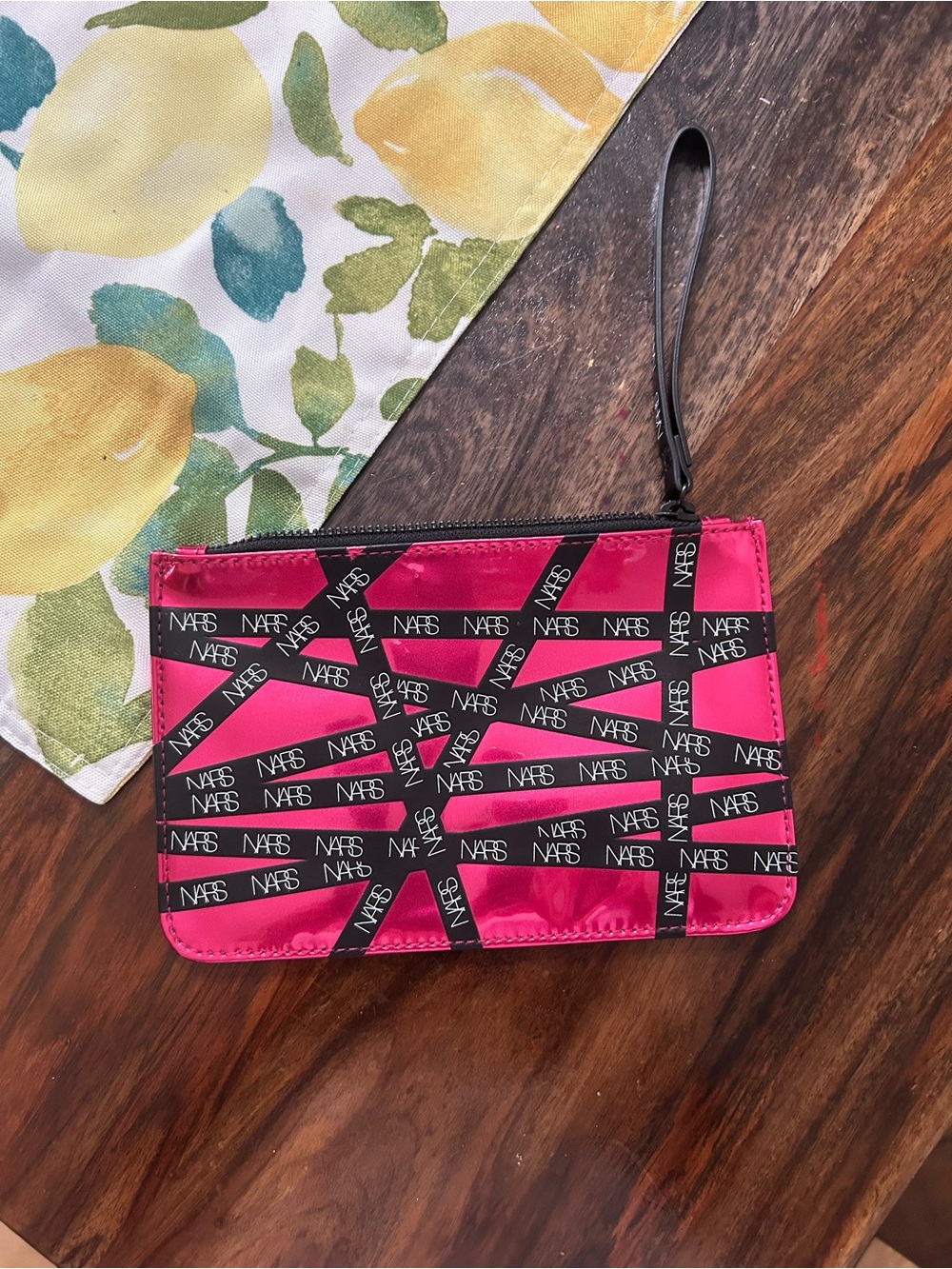 NARS Pink Logo Wristlet Pouch